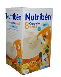 parafarmacia comprar NUTRIBEN papilla 8 cereales y miel calcio 600 gr.