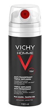 parafarmacia comprar  VICHY HOMME Anti-transpirante de triple difusión spray 150 ml.