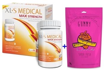 parafarmacia comprar XLS MEDICAL Max Strength 120 comprimidos + GUMMY LINE sabor fresa 42 un. 210 gr