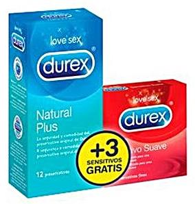 parafarmacia comprar DUREX Natural plus Preservativos 12 un +3 Preservativos Durex Sensitivo suave GRATIS