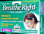 parafarmacia comprar Tiras nasales Breathe Right 8 grandes balsámicas