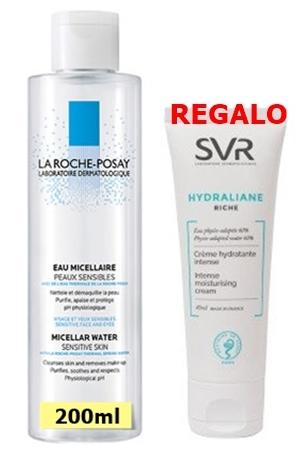 parafarmacia comprar Agua micelar  desmaquillante La Roche Posay 200 ml.+ REGALO SVR Hydraliane Crema Rica 40 ml.