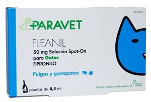 parafarmacia comprar PARAVET  FLEANIL  4 pipetas de 0,5 ml. GATOS