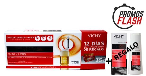 parafarmacia comprar DERCOS anticaida mujer 18 ampollas, PACK 2 UN.+12 días de tratamiento GRATIS REGALO DERCOS champu 