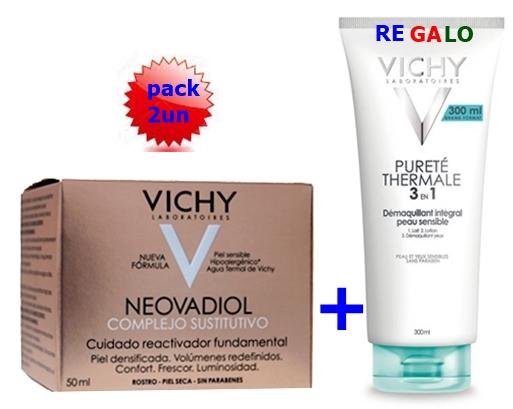 parafarmacia comprar Vichy Neovadiol complejo sustitutivo crema piel seca 50 ml.PACK2UN,REGALO Purete thermale 3en1 200ml