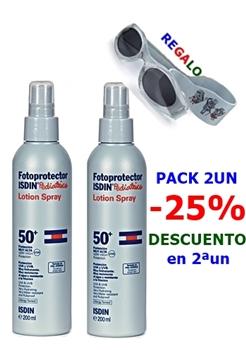 parafarmacia comprar FOTOPROTECTOR solar  Isdin pediatrico 50+ locion spray 200 ml. DUPLO 25% DECUENTO EN 2ª un + REGALO 