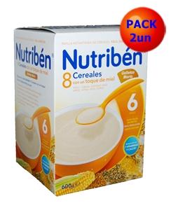 parafarmacia comprar NUTRIBEN   papilla 8 cereales miel galletas maria  600 gr. DUPLO 20% de DESCUENTO EN 2ª UN.