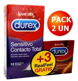 parafarmacia comprar Preservativos DUREX Sensitivo contacto total 12 un.+ GRATIS 3UN de.PACK 2 UN. 