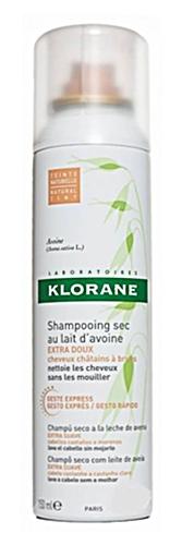 parafarmacia comprar KLORANE champú en seco a la leche de avena cabellos castaños y morenos spray 150 ml.