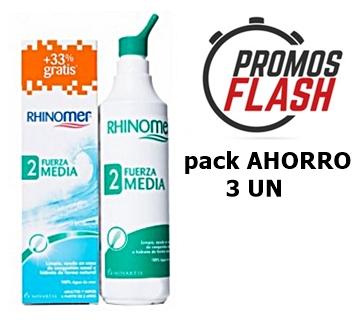 parafarmacia comprar RHINOMER  fuerza medium 2, +33% gratis, PACK 3Un. PRECIO ESPECIAL AHORRO