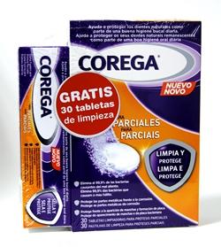 parafarmacia comprar COREGA PARCIALES crema fijadora para protesis parciales 40 gr GRATIS 30 TABLETAS de limpieza