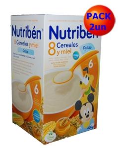 parafarmacia comprar NUTRIBEN papilla 8 cereales y miel calcio 600 gr. PACK 2 UN, -20%  DESCUENTO en 2ª Un.