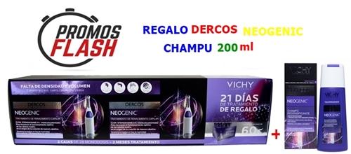 parafarmacia comprar DERCOS NEOGENIC  28 monodosis, PACK 2 UN. + 21 dias de tratamiento GRATIS + REGALO champu 200 ml