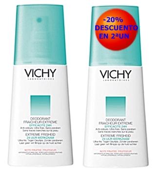 parafarmacia comprar VICHY desodorante spray 24 H 100 ml. PACK 2UN, -20% DESCUENTO EN 2ªUN.